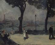 William Glackens Park on the River china oil painting artist
